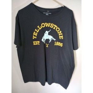 Paramount Yellowstone EST 1886 Men's XL Black Crew Neck Short Sleeve T-Shirt